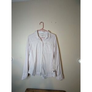 REI Coop Womens Long Sleeve Button Up Outdoor Shirt Beige Size Medium